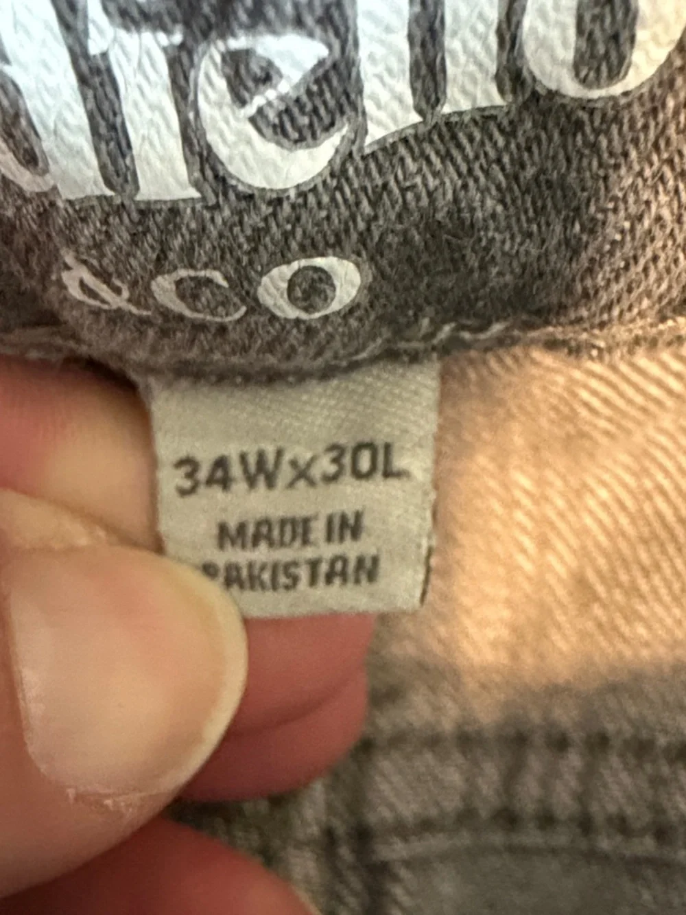 Goodfellow & Co Slim Gray Men's Jeans - Straight Slim Fit, size 34 x 30